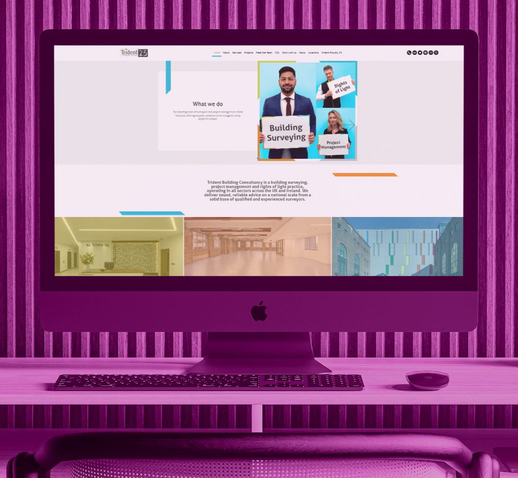 Graphic design for Trident branding refresh, including website design.